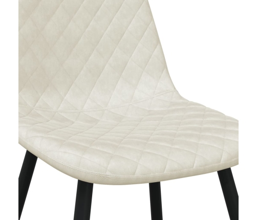 vidaXL virtuves krēsli, 4 gab., krēmbalts samts