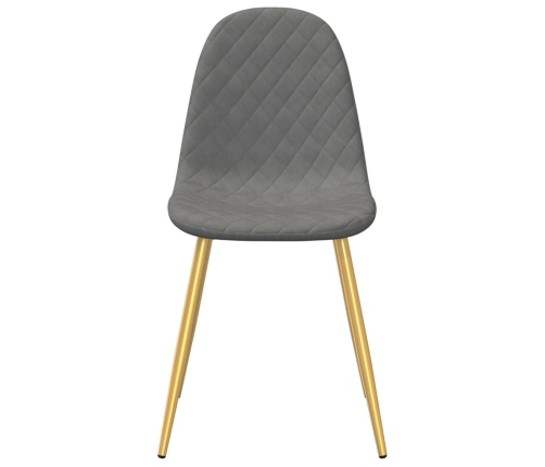 vidaXL virtuves krēsli, 2 gab., gaiši pelēks samts