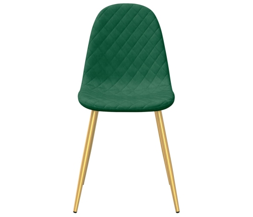 vidaXL virtuves krēsli, 2 gab., tumši zaļš samts