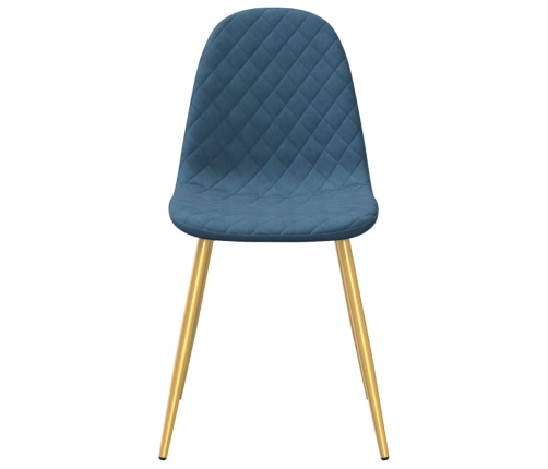 vidaXL virtuves krēsli, 4 gab., zils samts