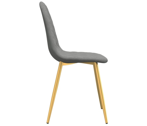 vidaXL virtuves krēsli, 4 gab., gaiši pelēks samts