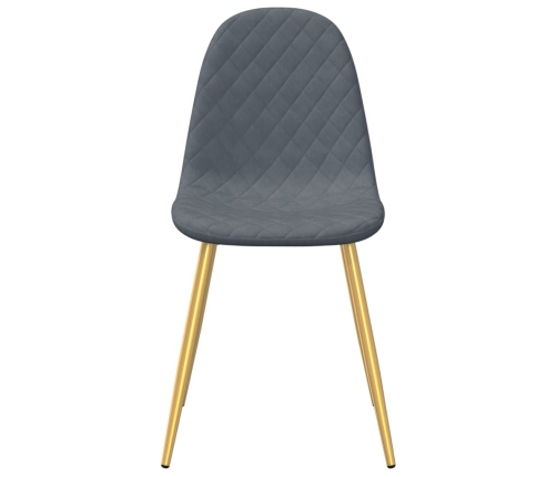 vidaXL virtuves krēsli, 4 gab., tumši pelēks samts