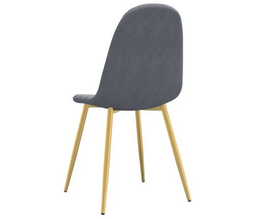 vidaXL virtuves krēsli, 4 gab., tumši pelēks samts