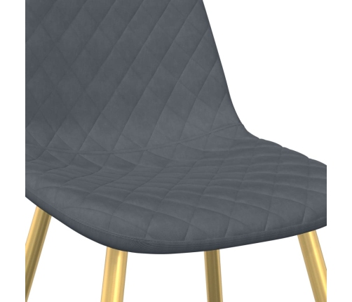 vidaXL virtuves krēsli, 4 gab., tumši pelēks samts