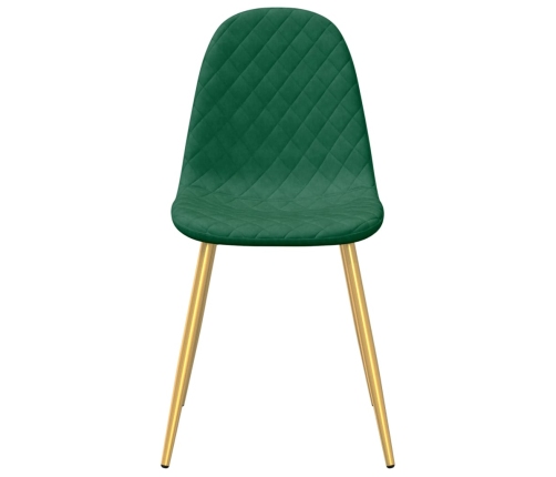 vidaXL virtuves krēsli, 4 gab., tumši zaļš samts