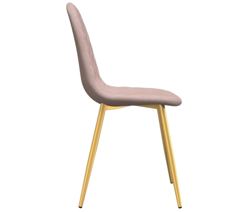 vidaXL virtuves krēsli, 4 gab., rozā samts