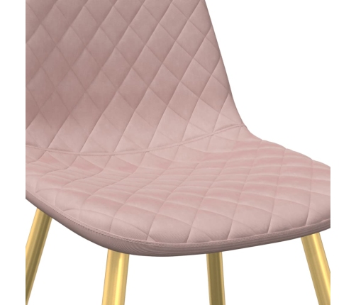 vidaXL virtuves krēsli, 4 gab., rozā samts