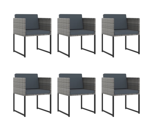 vidaXL 11-daļīgs dārza mēbeļu komplekts ar matračiem, PE rotangpalma