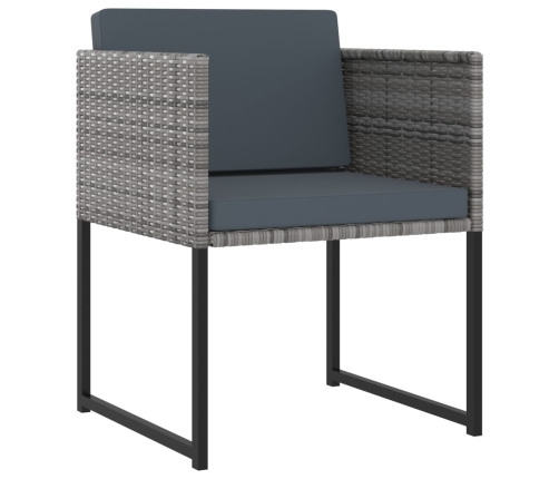 vidaXL 11-daļīgs dārza mēbeļu komplekts ar matračiem, PE rotangpalma