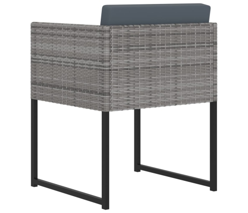 vidaXL 11-daļīgs dārza mēbeļu komplekts ar matračiem, PE rotangpalma