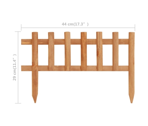 vidaXL zāliena apmales, 10 gab., egles koks, 4,4 m