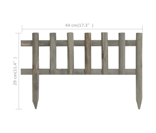 vidaXL zāliena apmales, 10 gab., egles koks, 4,4 m