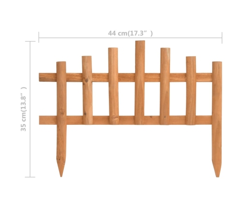 vidaXL zāliena apmales, 10 gab., egles koks, 4,4 m