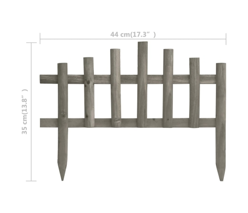 vidaXL zāliena apmales, 10 gab., egles koks, 4,4 m