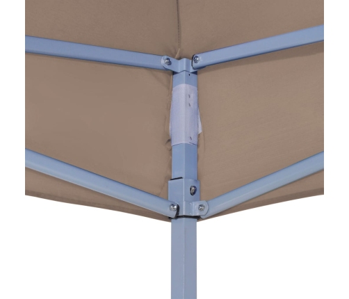 vidaXL dārza nojumes jumts, 4x3 m, pelēkbrūns, 270 g/m²