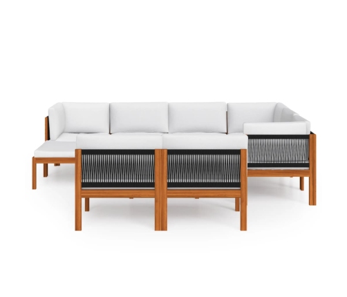 10-Daļīgs Dārza Atpūtas Mēbeļu Komplekts Ar Matračiem, Akācija Vidaxl