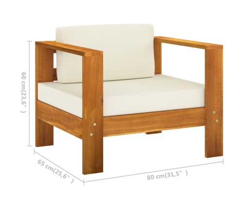 vidaXL 10-daļīgs dārza atpūtas mēbeļu komplekts ar spilveniem, akācija