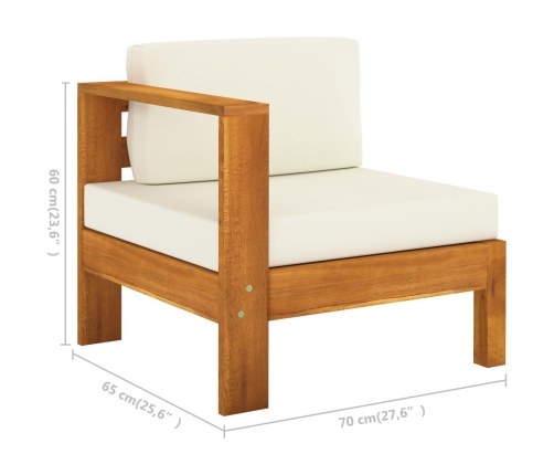 vidaXL 10-daļīgs dārza atpūtas mēbeļu komplekts ar spilveniem, akācija