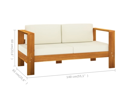 10-Daļīgs Dārza Atpūtas Mēbeļu Komplekts Ar Spilveniem, Akācija Vidaxl