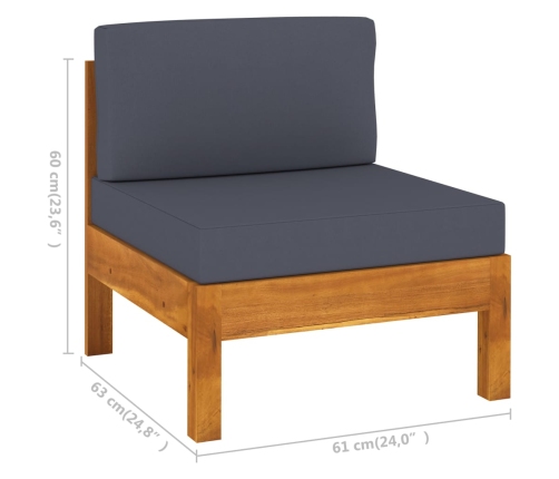 vidaXL 10-daļīgs dārza mēbeļu komplekts ar spilveniem, akācijas koks