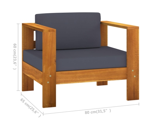 vidaXL 10-daļīgs dārza mēbeļu komplekts ar spilveniem, akācijas koks