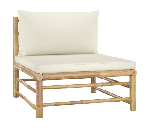 vidaXL 10-daļīgs dārza atpūtas mēbeļu komplekts ar matračiem, bambuss