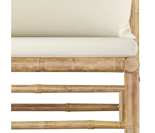 vidaXL 10-daļīgs dārza atpūtas mēbeļu komplekts ar matračiem, bambuss