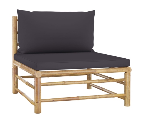 vidaXL 10-daļīgs dārza atpūtas mēbeļu komplekts ar matračiem, bambuss