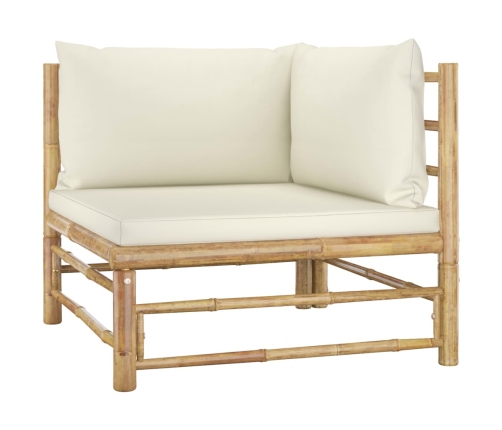 vidaXL 11-daļīgs dārza atpūtas mēbeļu komplekts ar matračiem, bambuss