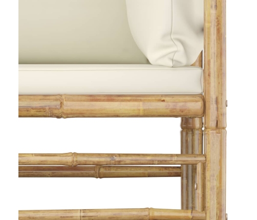 vidaXL 11-daļīgs dārza atpūtas mēbeļu komplekts ar matračiem, bambuss