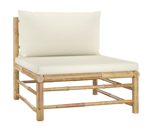 vidaXL 11-daļīgs dārza atpūtas mēbeļu komplekts ar matračiem, bambuss