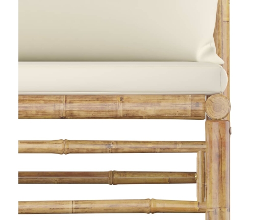 vidaXL 11-daļīgs dārza atpūtas mēbeļu komplekts ar matračiem, bambuss