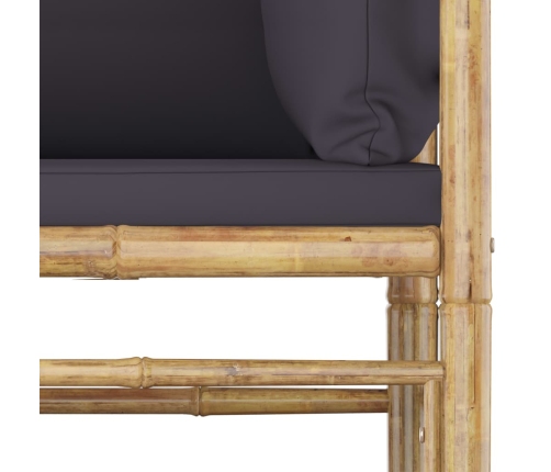 vidaXL 11-daļīgs dārza atpūtas mēbeļu komplekts ar matračiem, bambuss