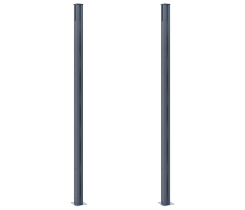 vidaXL žoga stabi, 2 gab., tumši pelēki, 185 cm, alumīnijs