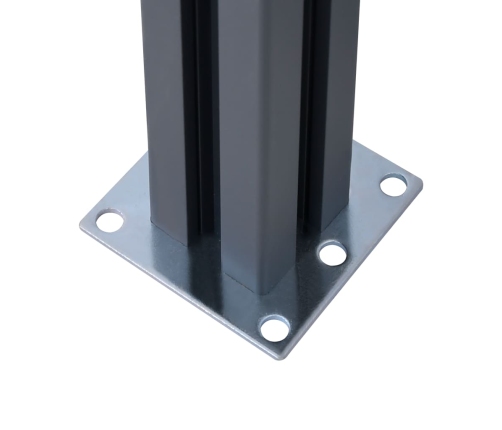 vidaXL žoga stabi, 2 gab., tumši pelēki, 185 cm, alumīnijs