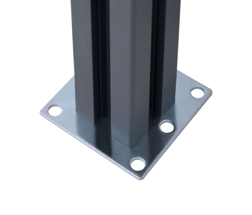 vidaXL žoga stabi, 3 gab., tumši pelēki, 185 cm, alumīnijs