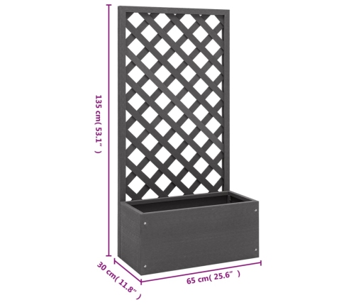 vidaXL vīteņaugu režģis ar puķu kasti, 65x30x135 cm, WPC