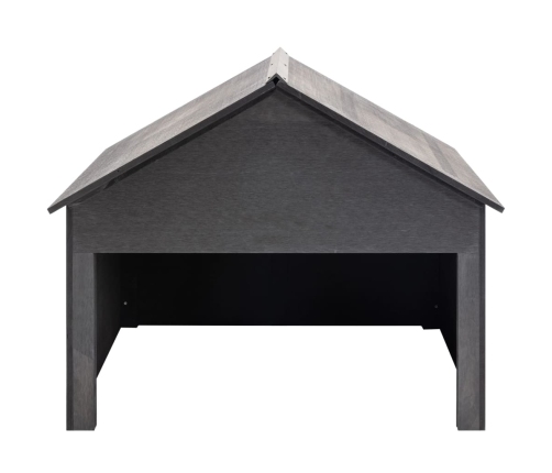 vidaXL zāles pļāvēja garāža, pelēka, 80x80x70 cm, WPC