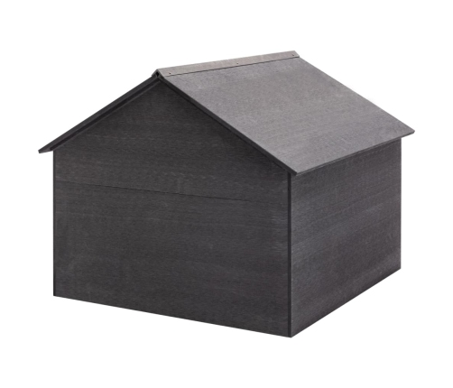 vidaXL zāles pļāvēja garāža, pelēka, 80x80x70 cm, WPC