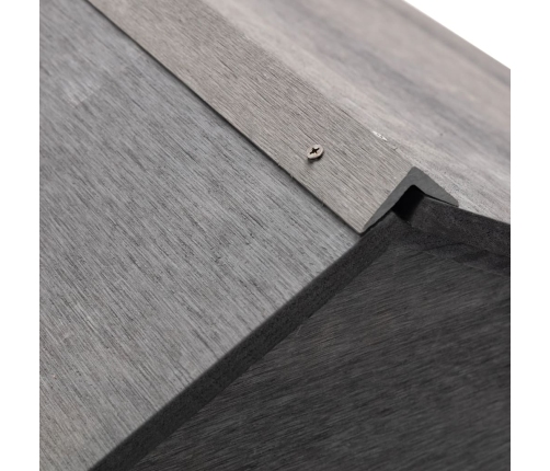 vidaXL zāles pļāvēja garāža, pelēka, 80x80x70 cm, WPC