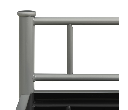 vidaXL naktsgaldiņi, 2 gab., pelēks metāls, melns stikls