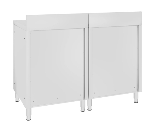 vidaXL virtuves darba galdu/skapīšu komplekts, 120x60x96 cm, tērauds