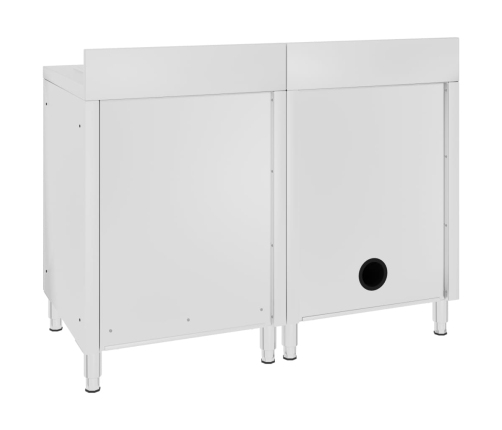 vidaXL virtuves izlietnes skapīši, 120x60x96 cm, nerūsējošs tērauds