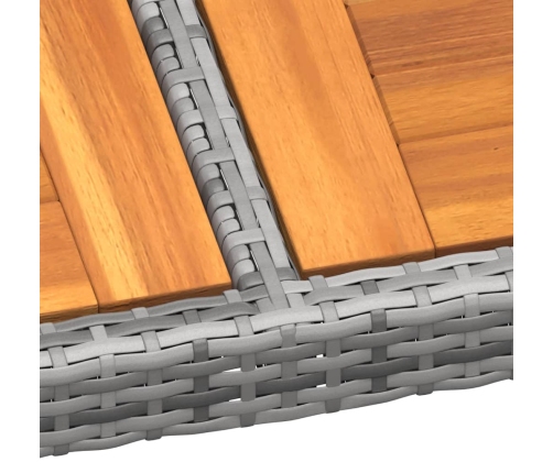 11-Daļīgs Dārza Mēbeļu Komplekts, Pelēks, Pe Rotangpalma Vidaxl