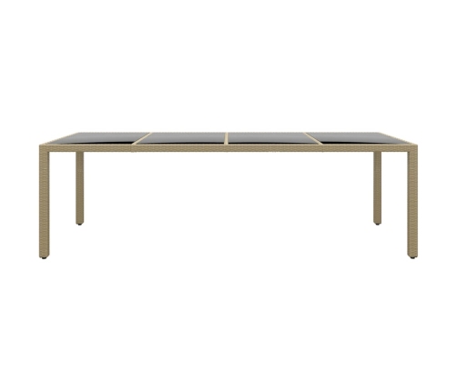 vidaXL 11-daļīgs dārza mēbeļu komplekts, bēša PE rotangpalma