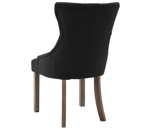 vidaXL virtuves krēsli, 4 gab., melns audums