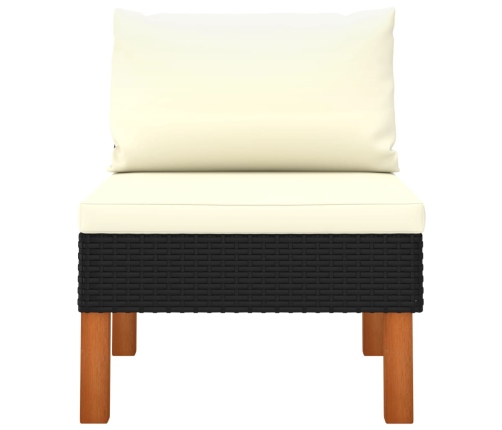 vidaXL vidējie dīvāni, 2 gab., PE rotangpalma un eikalipta masīvkoks