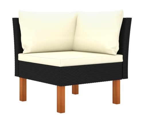 vidaXL stūra dīvāni, 2 gab., PE rotangpalma un eikalipta masīvkoks