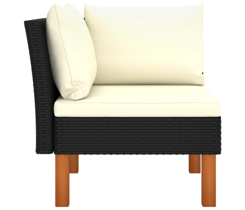 vidaXL stūra dīvāni, 2 gab., PE rotangpalma un eikalipta masīvkoks