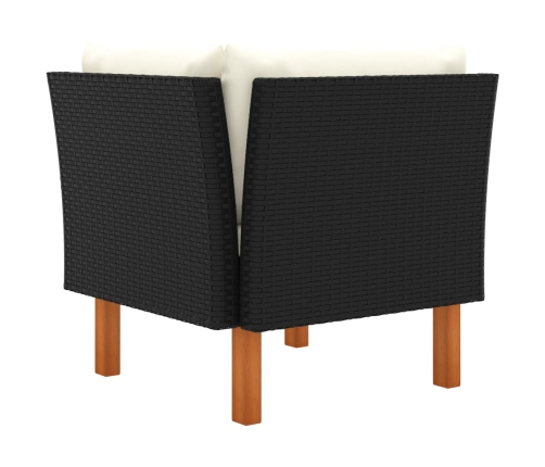 vidaXL stūra dīvāni, 2 gab., PE rotangpalma un eikalipta masīvkoks